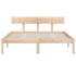 Estructura de cama doble sin colchón madera