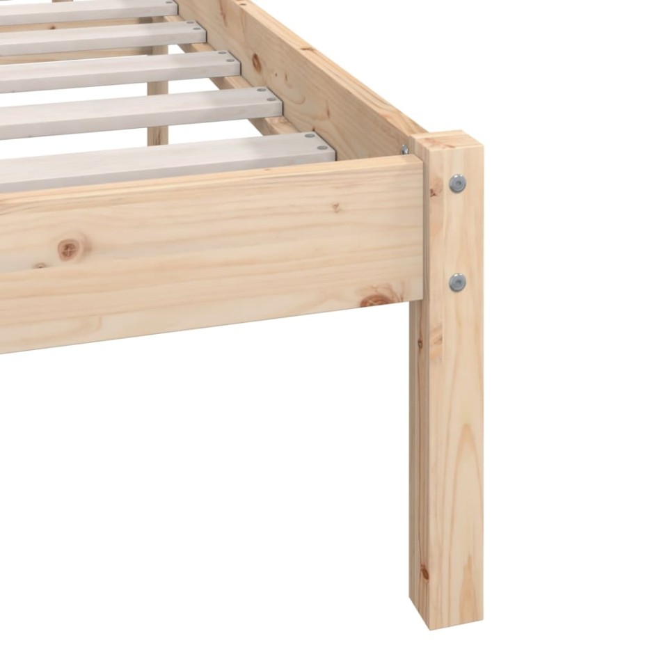 Estructura de cama doble sin colchón madera