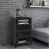 Aparador de madera contrachapada gris brillante 57x35x90