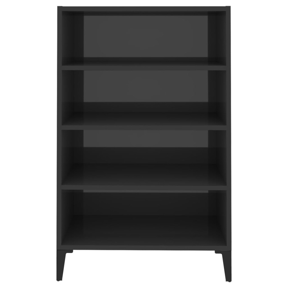 Aparador de madera contrachapada gris brillante 57x35x90