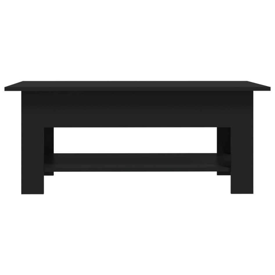 Mesa de centro madera de ingeniería negra 102x55x42