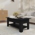 Mesa de centro madera de ingeniería negra 102x55x42