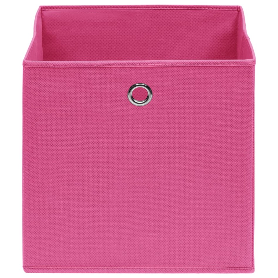 Cajas de almacenaje 10 uds tela rosa 32x32x32