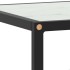 Mueble para TV negro con vidrio de mármol blanco 100x40x40