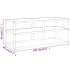 Mueble para TV negro con vidrio de mármol blanco 100x40x40