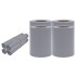Paneles de privacidad 4 uds PVC gris claro mate 35x0,19