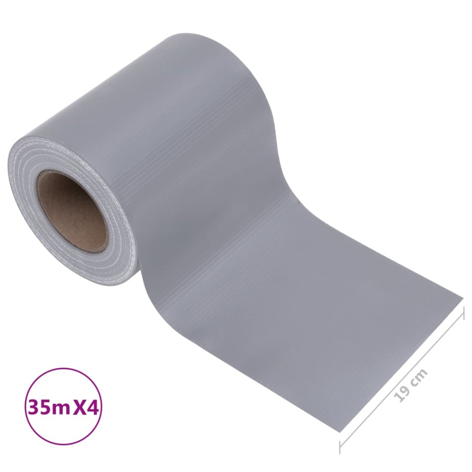 Paneles de privacidad 4 uds PVC gris claro mate 35x0,19