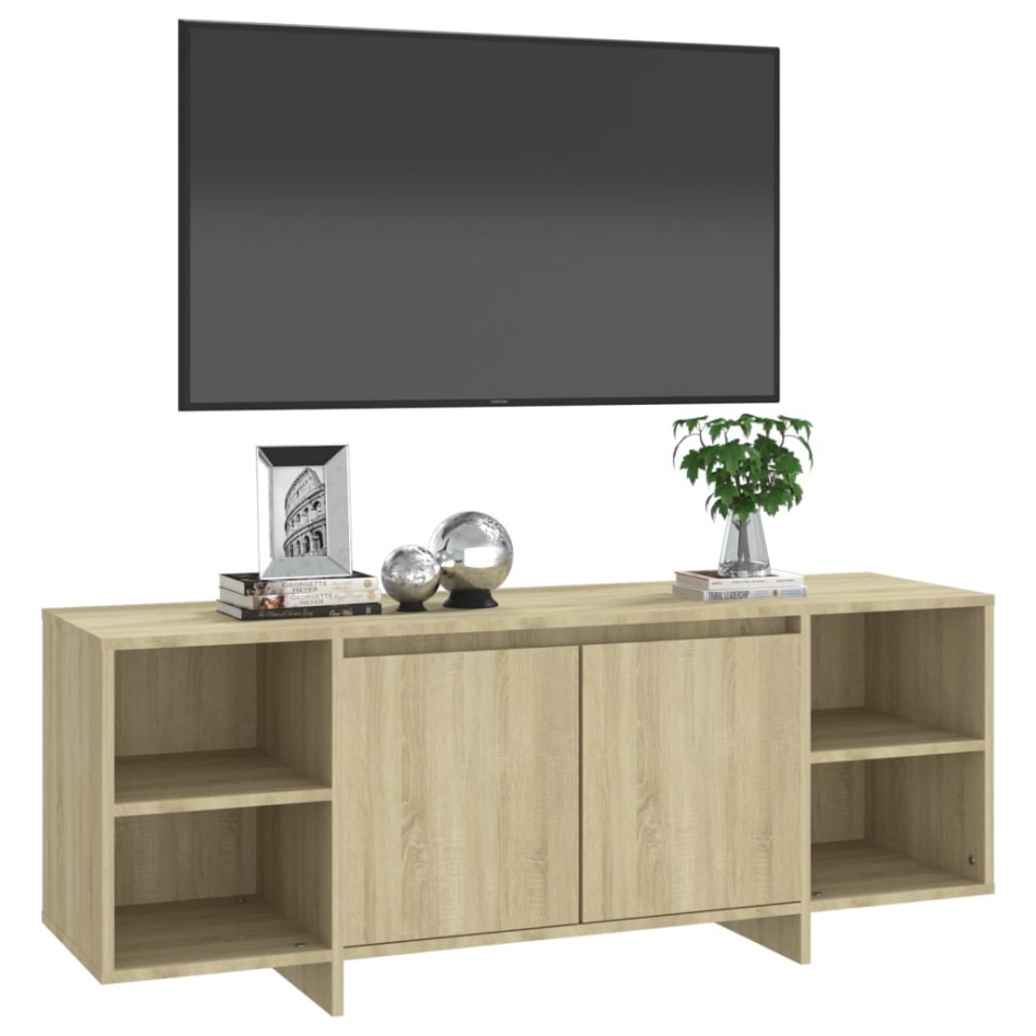 Mueble para TV madera contrachapada roble Sonoma 130x35x50