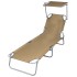 Tumbona plegable con toldo de acero