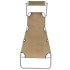 Tumbona plegable con toldo de acero