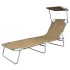Tumbona plegable con toldo de acero
