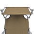 Tumbona plegable con toldo de acero
