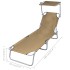 Tumbona plegable con toldo de acero