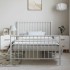 Estructura cama sin colchón con estribo metal blanco 100x190