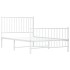 Estructura cama sin colchón con estribo metal blanco 100x190