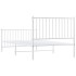 Estructura cama sin colchón con estribo metal blanco 100x190