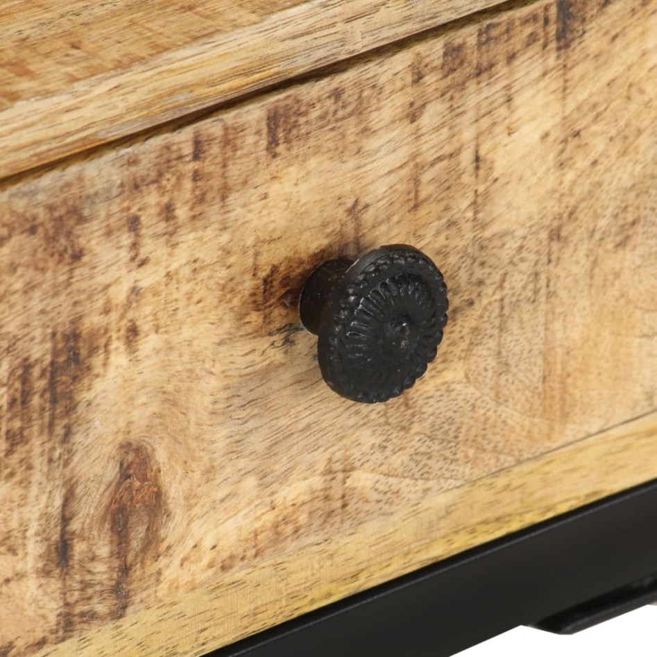 Mesa auxiliar forma de U madera maciza de mango 45x30x61