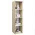 Mueble TV pared madera contrachapada blanco roble