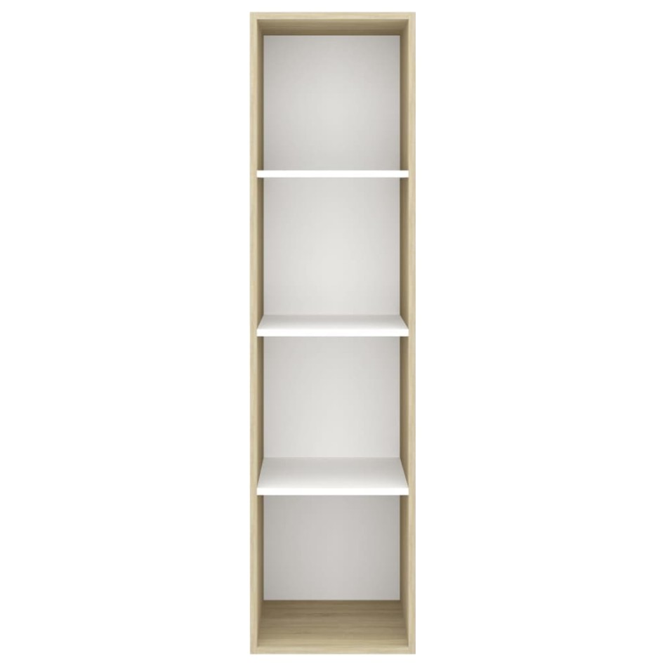 Mueble TV pared madera contrachapada blanco roble