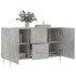 Aparador de madera de ingeniería gris hormigón 100x36x60