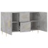 Aparador de madera de ingeniería gris hormigón 100x36x60