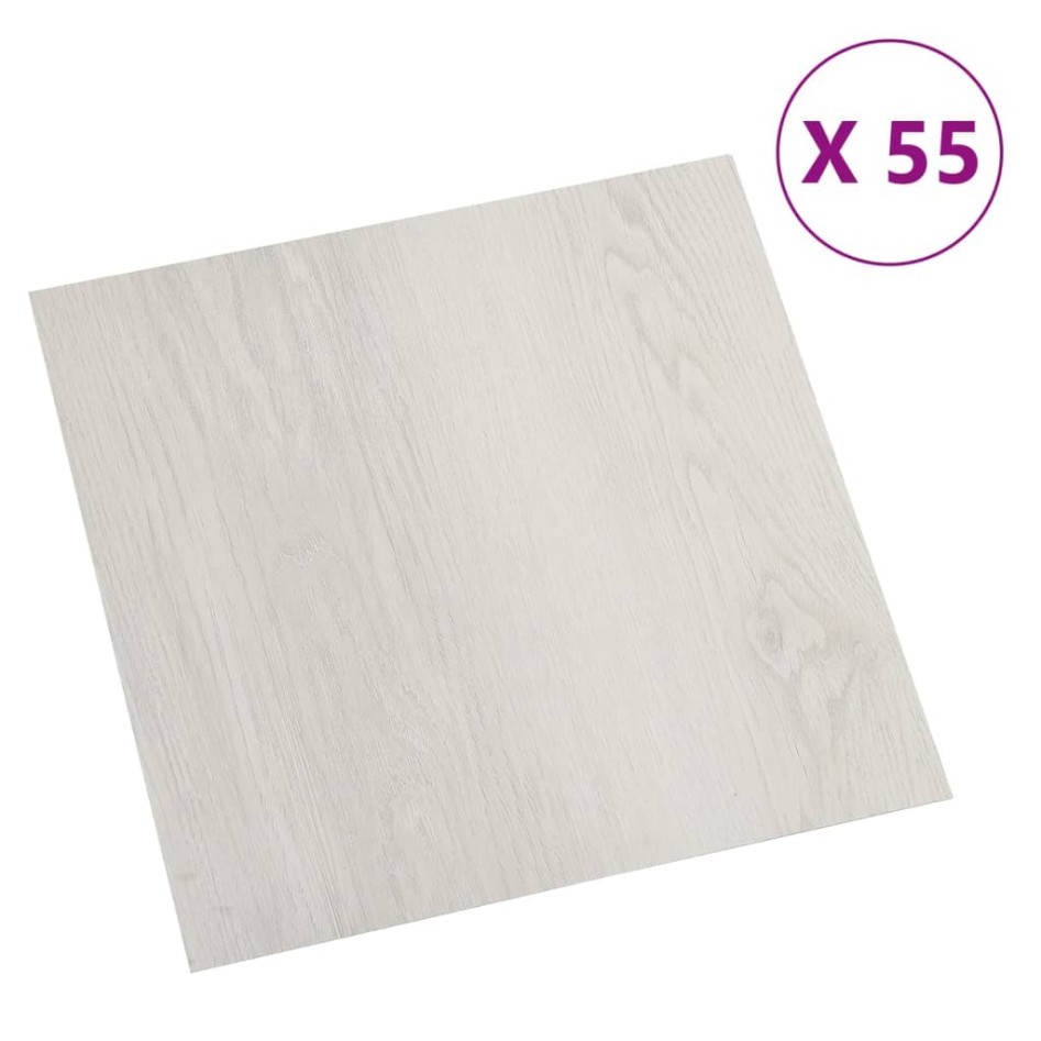 Lamas para suelo autoadhesivas 55 uds PVC beige 5,11