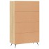 Aparador alto madera de ingeniería roble Sonoma 69,5x31x115