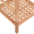 Estante de baño madera maciza nogal 35,5x35,5x79