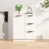 Aparador de madera contrachapada blanco brillante 60x30x70