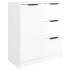 Aparador de madera contrachapada blanco brillante 60x30x70