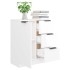 Aparador de madera contrachapada blanco brillante 60x30x70