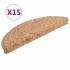 Alfombras de peldaños de escalera 15 uds beige 56x17x3