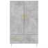 Aparador alto madera de ingeniería gris hormigón 69,5x31x115