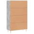 Aparador alto madera de ingeniería gris hormigón 69,5x31x115