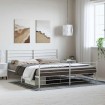 Estructura cama sin colchón con estribo metal blanco 183x213 cm