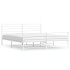 Estructura cama sin colchón con estribo metal blanco 183x213
