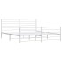 Estructura cama sin colchón con estribo metal blanco 183x213