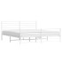Estructura cama sin colchón con estribo metal blanco 183x213