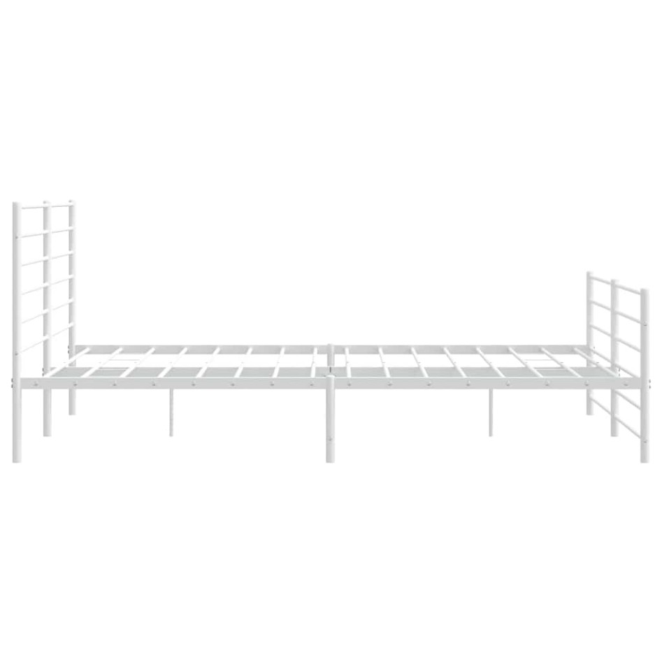 Estructura cama sin colchón con estribo metal blanco 183x213