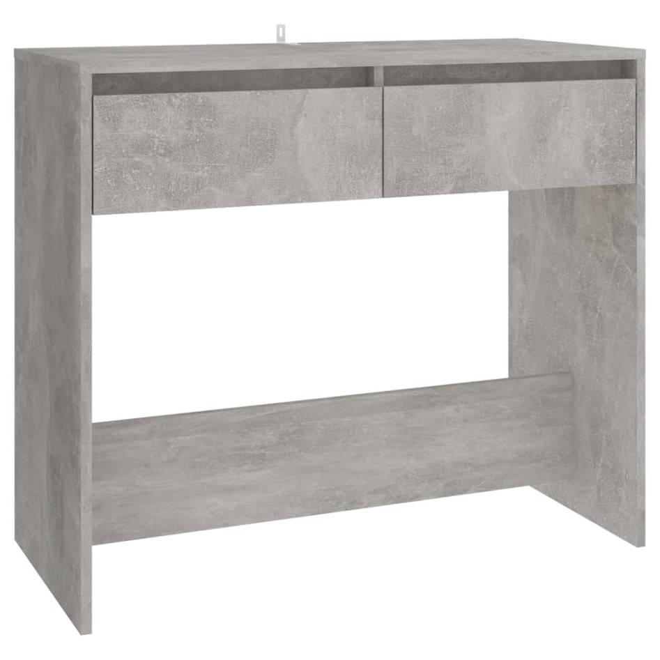 Mesa consola madera contrachapada gris hormigón 89x41x76,5