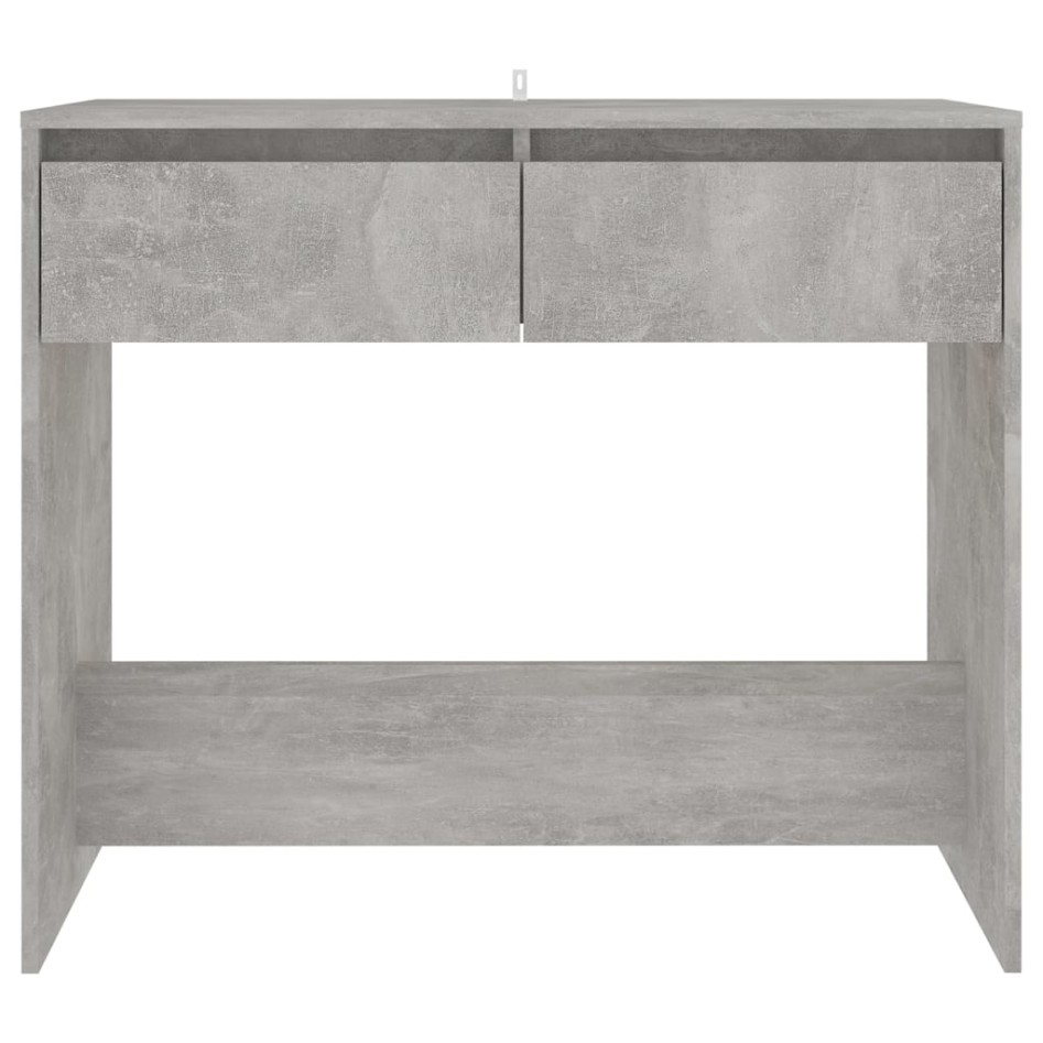 Mesa consola madera contrachapada gris hormigón 89x41x76,5