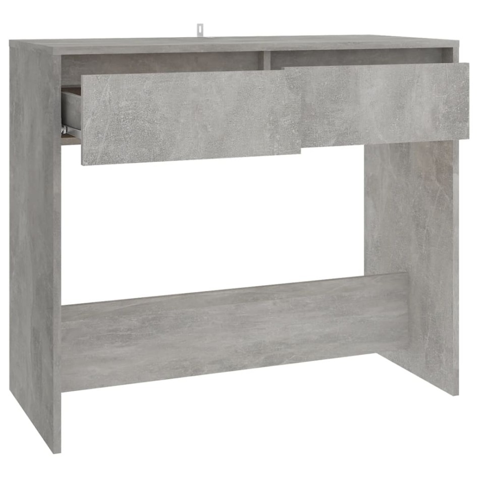 Mesa consola madera contrachapada gris hormigón 89x41x76,5