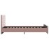 Estructura de cama de terciopelo rosa 120x200