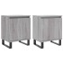 Mesita de noche 2 uds madera ingeniería gris Sonoma 40x30x50