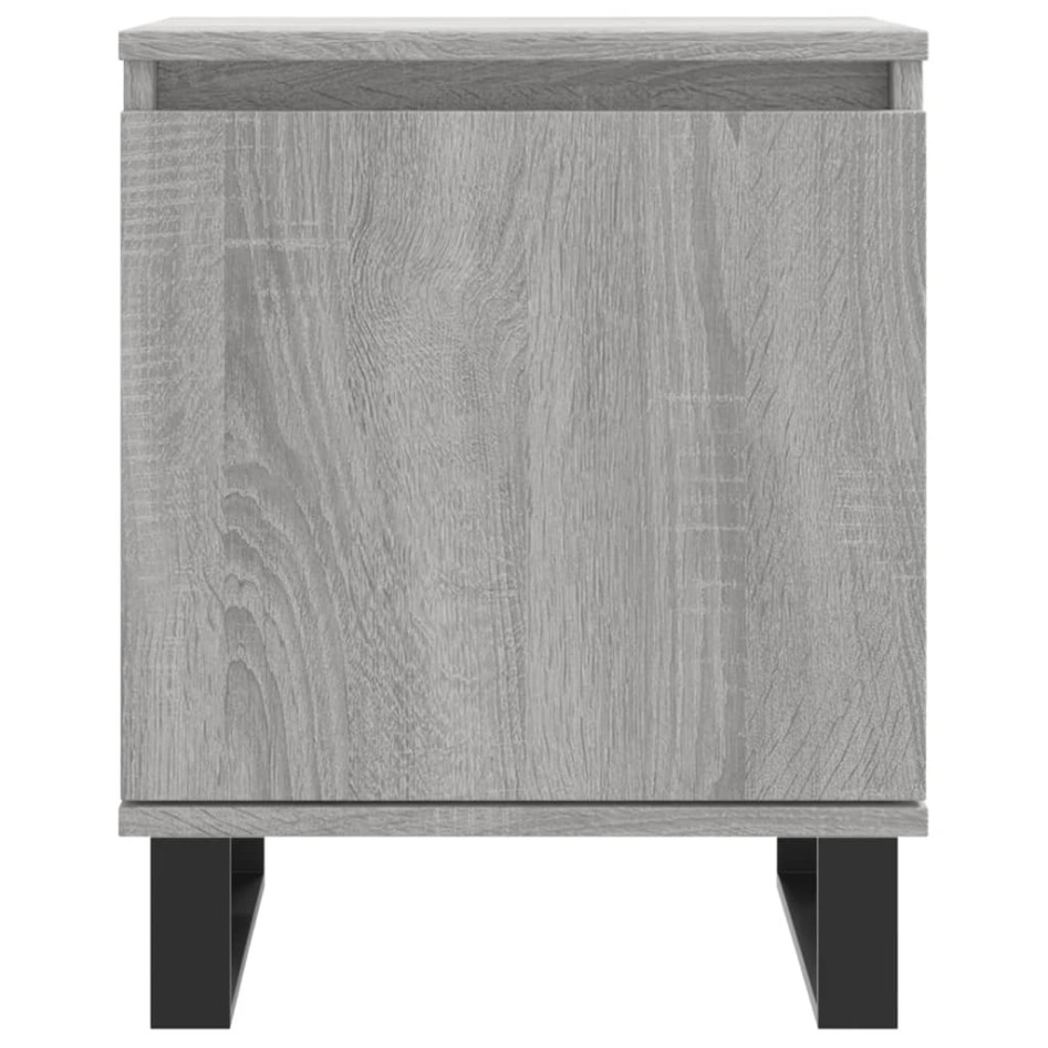 Mesita de noche 2 uds madera ingeniería gris Sonoma 40x30x50
