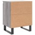 Mesita de noche 2 uds madera ingeniería gris Sonoma 40x30x50