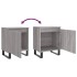 Mesita de noche 2 uds madera ingeniería gris Sonoma 40x30x50