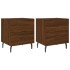 Mesita noche 2 uds madera ingeniería marrón roble 40x35x47,5