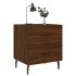 Mesita noche 2 uds madera ingeniería marrón roble 40x35x47,5