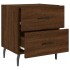 Mesita noche 2 uds madera ingeniería marrón roble 40x35x47,5